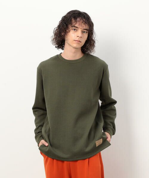 Purple&Yellow / パープルアンドイエロー Tシャツ | 裏起毛ワッフル 長袖Ｔシャツ | 詳細30