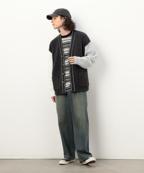 Purple&Yellow / パープルアンドイエロー カーディガン・ボレロ | ハンドステッチカーディガン | 詳細15