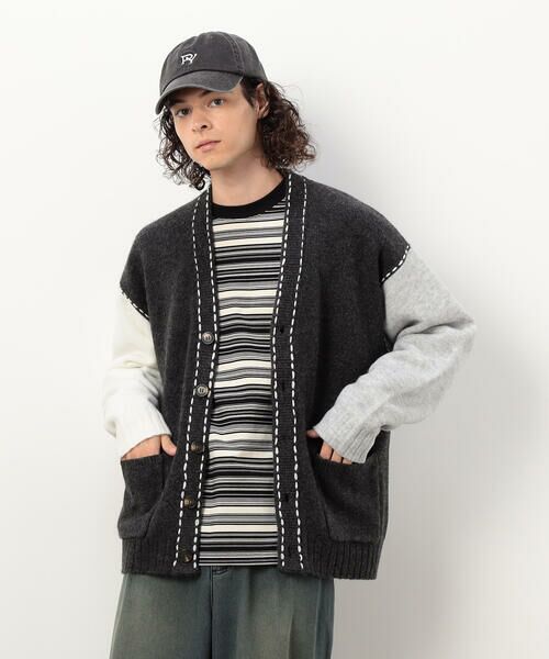 Purple&Yellow / パープルアンドイエロー カーディガン・ボレロ | ハンドステッチカーディガン | 詳細18