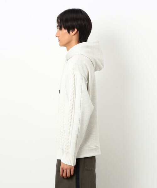 Purple&Yellow / パープルアンドイエロー ニット・セーター | ニット×裏シャギーパーカ | 詳細12