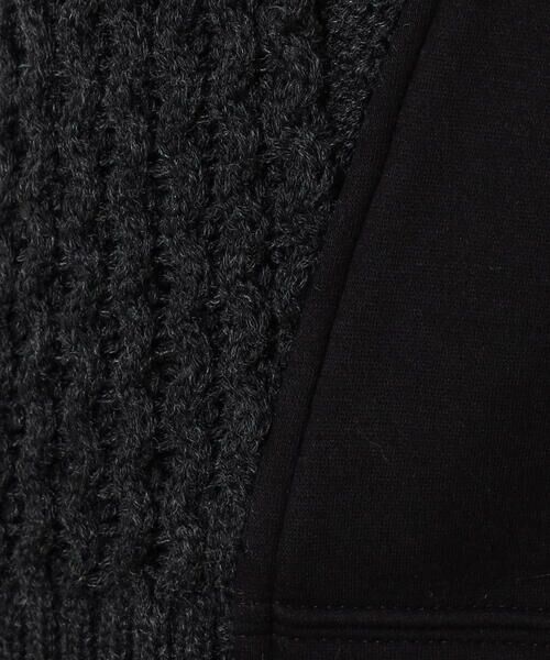 Purple&Yellow / パープルアンドイエロー ニット・セーター | ニット×裏シャギーパーカ | 詳細23