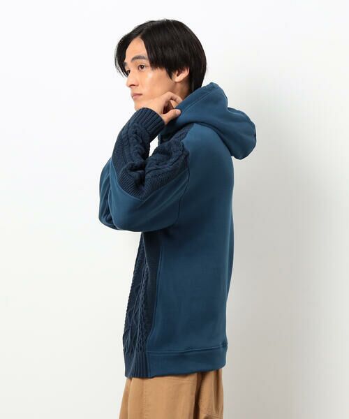 Purple&Yellow / パープルアンドイエロー ニット・セーター | ニット×裏シャギーパーカ | 詳細28