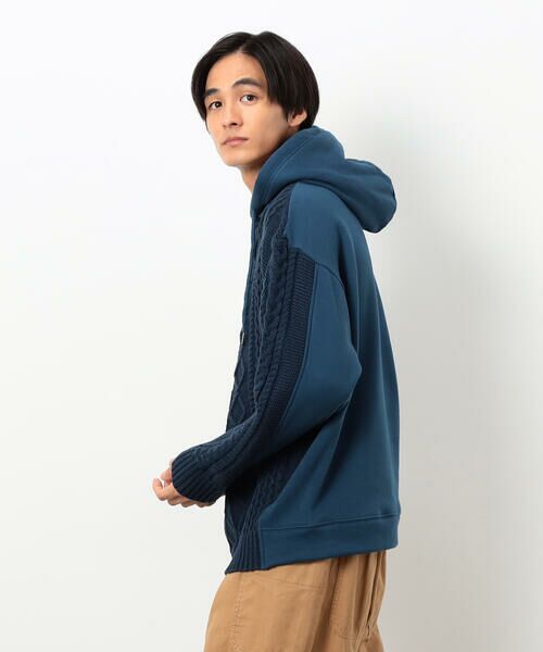 Purple&Yellow / パープルアンドイエロー ニット・セーター | ニット×裏シャギーパーカ | 詳細29