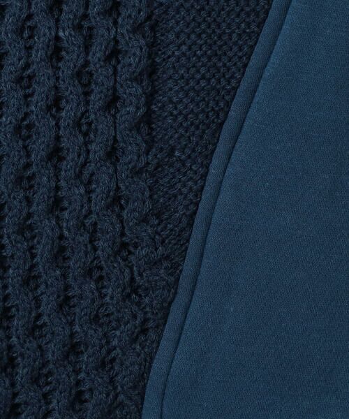 Purple&Yellow / パープルアンドイエロー ニット・セーター | ニット×裏シャギーパーカ | 詳細30