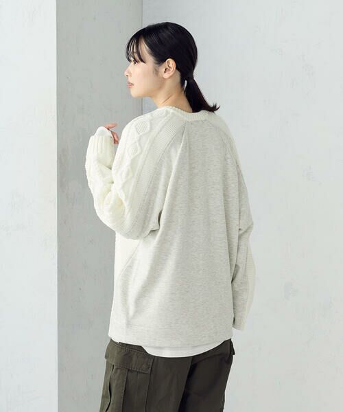 Purple&Yellow / パープルアンドイエロー ニット・セーター | ニット×裏シャギーハーフジップ | 詳細12