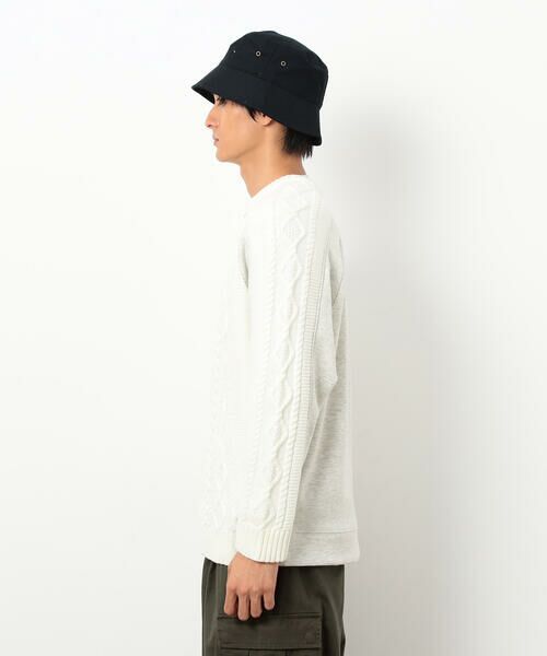 Purple&Yellow / パープルアンドイエロー ニット・セーター | ニット×裏シャギーハーフジップ | 詳細14