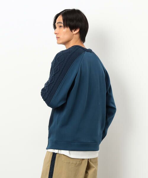 Purple&Yellow / パープルアンドイエロー ニット・セーター | ニット×裏シャギーハーフジップ | 詳細27