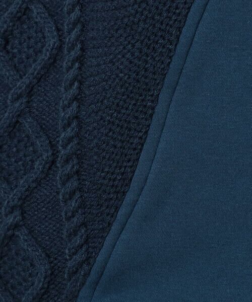 Purple&Yellow / パープルアンドイエロー ニット・セーター | ニット×裏シャギーハーフジップ | 詳細30