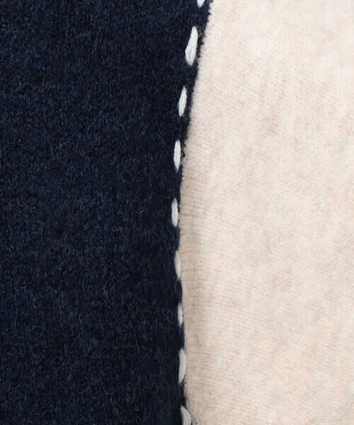 Purple&Yellow / パープルアンドイエロー ニット・セーター | ハンドステッチプルオーバー | 詳細24