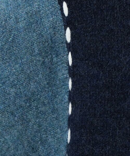 Purple&Yellow / パープルアンドイエロー ニット・セーター | ハンドステッチプルオーバー | 詳細25