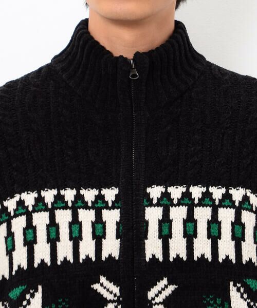 Purple&Yellow / パープルアンドイエロー ニット・セーター | 雪柄 ドライバーズニット | 詳細21