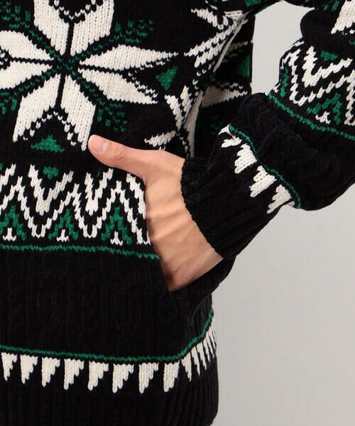 Purple&Yellow / パープルアンドイエロー ニット・セーター | 雪柄 ドライバーズニット | 詳細23