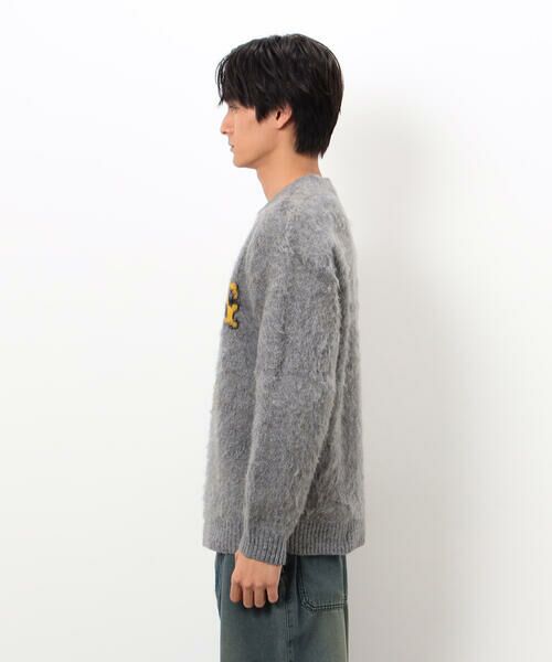 Purple&Yellow / パープルアンドイエロー ニット・セーター | 起毛 カレッジロゴ プルオーバー | 詳細7