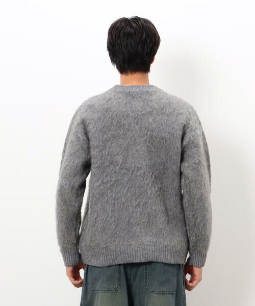 Purple&Yellow / パープルアンドイエロー ニット・セーター | 起毛 カレッジロゴ プルオーバー | 詳細8