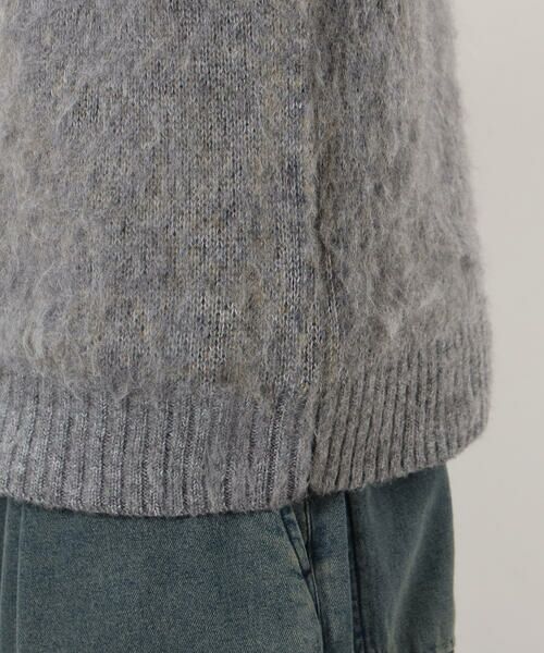 Purple&Yellow / パープルアンドイエロー ニット・セーター | 起毛 カレッジロゴ プルオーバー | 詳細16