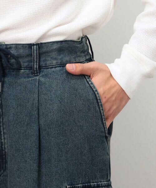 Purple&Yellow / パープルアンドイエロー デニムパンツ | デニムワイドカーゴパンツ | 詳細11