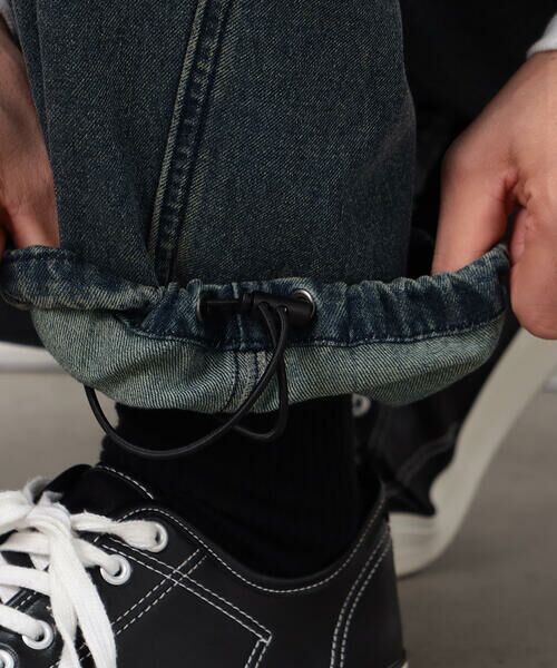 Purple&Yellow / パープルアンドイエロー デニムパンツ | デニムワイドカーゴパンツ | 詳細15