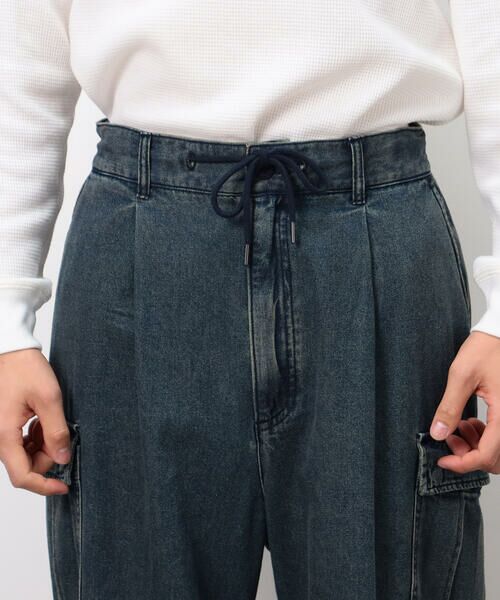 Purple&Yellow / パープルアンドイエロー デニムパンツ | デニムワイドカーゴパンツ | 詳細9