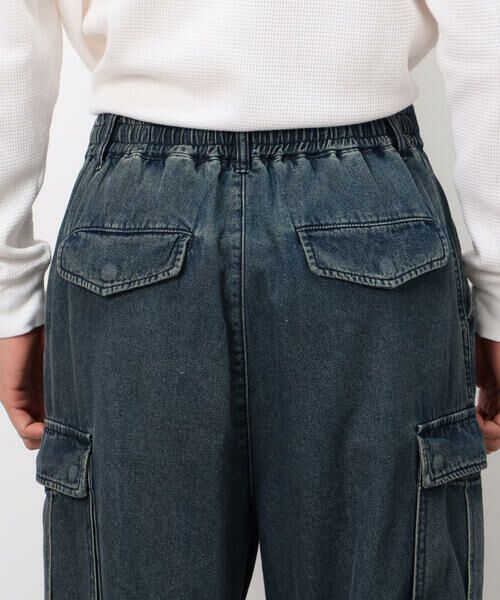 Purple&Yellow / パープルアンドイエロー デニムパンツ | デニムワイドカーゴパンツ | 詳細10