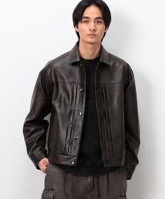 Purple&Yellow / パープルアンドイエロー ブルゾン | 合成皮革Gジャン