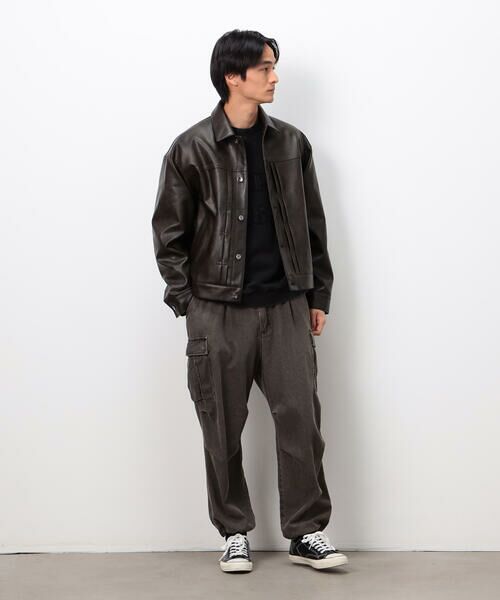 Purple&Yellow / パープルアンドイエロー ブルゾン | 合成皮革Gジャン | 詳細2