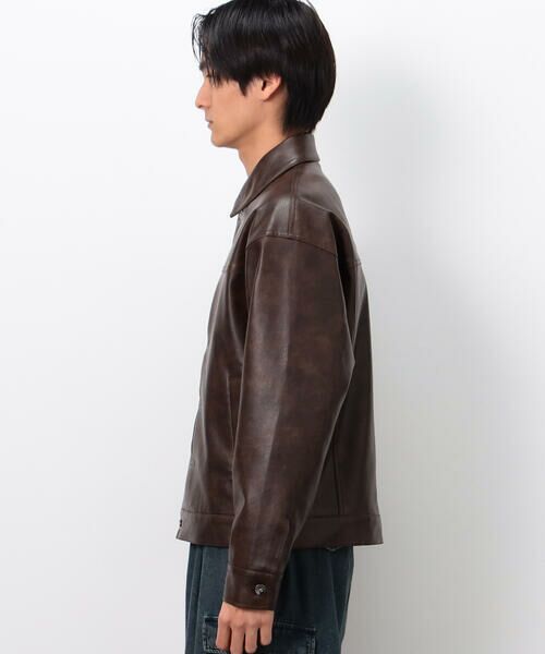 Purple&Yellow / パープルアンドイエロー ブルゾン | 合成皮革Gジャン | 詳細14