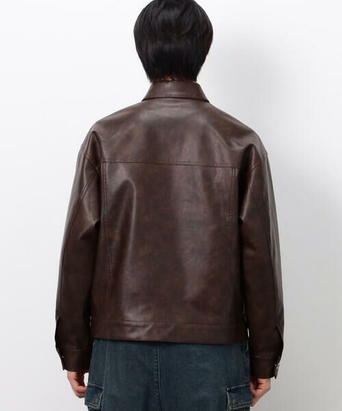 Purple&Yellow / パープルアンドイエロー ブルゾン | 合成皮革Gジャン | 詳細15