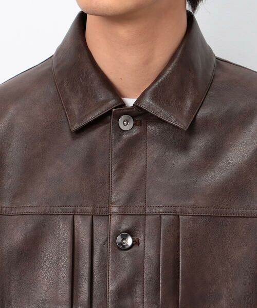 Purple&Yellow / パープルアンドイエロー ブルゾン | 合成皮革Gジャン | 詳細16