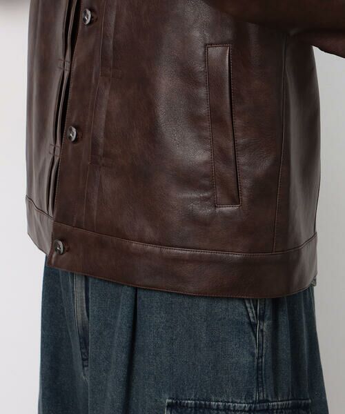 Purple&Yellow / パープルアンドイエロー ブルゾン | 合成皮革Gジャン | 詳細19