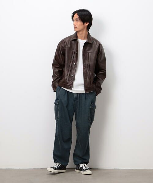 Purple&Yellow / パープルアンドイエロー ブルゾン | 合成皮革Gジャン | 詳細9