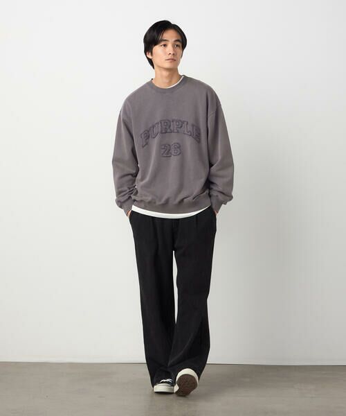 Purple&Yellow / パープルアンドイエロー その他パンツ | フロスト裏毛ワイドパンツ | 詳細1