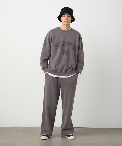 Purple&Yellow / パープルアンドイエロー その他パンツ | フロスト裏毛ワイドパンツ | 詳細7