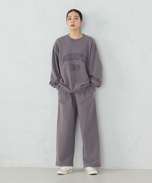 Purple&Yellow / パープルアンドイエロー その他パンツ | フロスト裏毛ワイドパンツ | 詳細9