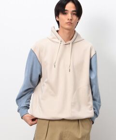 Purple&Yellow / パープルアンドイエロー パーカー | スエードタッチダンボール プルパーカ