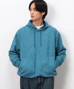 Purple&Yellow / パープルアンドイエロー パーカー | スエードタッチダンボール プルパーカ