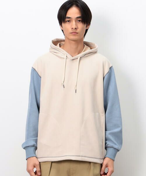 Purple&Yellow / パープルアンドイエロー パーカー | スエードタッチダンボール プルパーカ | 詳細6