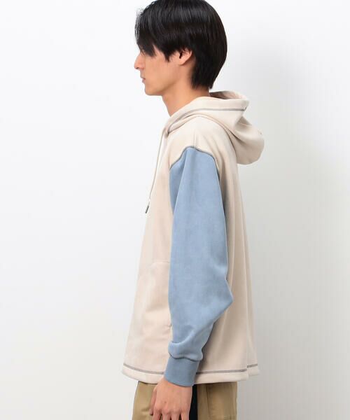 Purple&Yellow / パープルアンドイエロー パーカー | スエードタッチダンボール プルパーカ | 詳細7