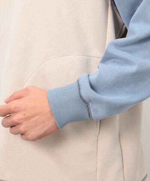 Purple&Yellow / パープルアンドイエロー パーカー | スエードタッチダンボール プルパーカ | 詳細10