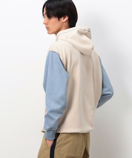 Purple&Yellow / パープルアンドイエロー パーカー | スエードタッチダンボール プルパーカ | 詳細3