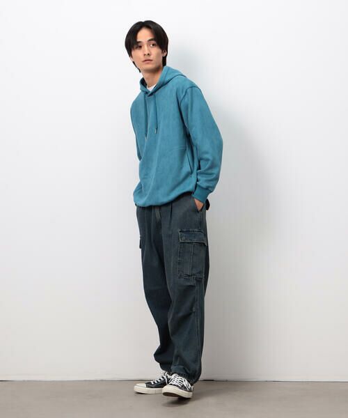 Purple&Yellow / パープルアンドイエロー パーカー | スエードタッチダンボール プルパーカ | 詳細16