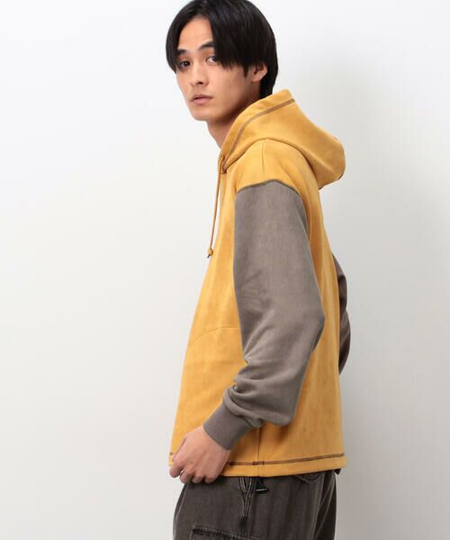 Purple&Yellow / パープルアンドイエロー パーカー | スエードタッチダンボール プルパーカ | 詳細22