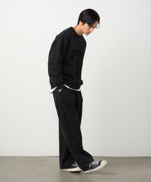 Purple&Yellow / パープルアンドイエロー カットソー | フロストアップリケ裏毛プルオーバー | 詳細2