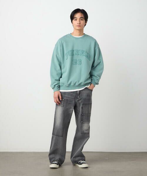 Purple&Yellow / パープルアンドイエロー カットソー | フロストアップリケ裏毛プルオーバー | 詳細22