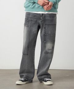 Purple&Yellow / パープルアンドイエロー デニムパンツ | リメイク風加工 デニムパンツ