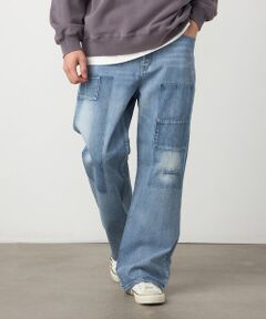 Purple&Yellow / パープルアンドイエロー デニムパンツ | リメイク風加工 デニムパンツ