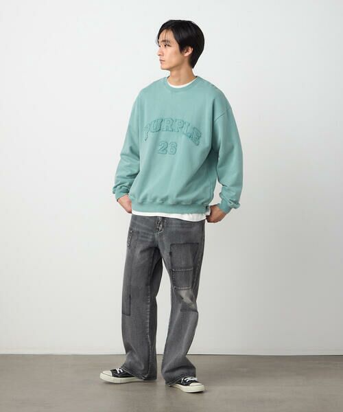 Purple&Yellow / パープルアンドイエロー デニムパンツ | リメイク風加工 デニムパンツ | 詳細2