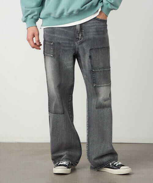 Purple&Yellow / パープルアンドイエロー デニムパンツ | リメイク風加工 デニムパンツ | 詳細3