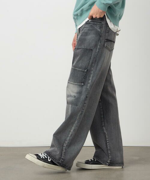 Purple&Yellow / パープルアンドイエロー デニムパンツ | リメイク風加工 デニムパンツ | 詳細4