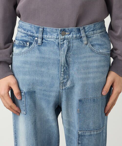 Purple&Yellow / パープルアンドイエロー デニムパンツ | リメイク風加工 デニムパンツ | 詳細12