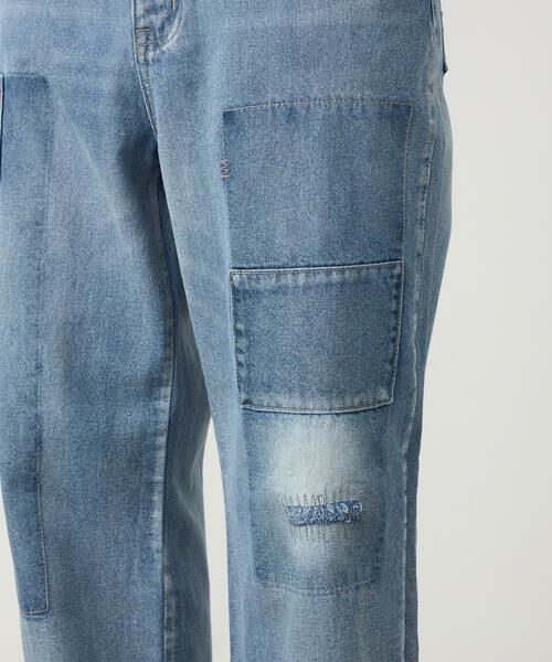 Purple&Yellow / パープルアンドイエロー デニムパンツ | リメイク風加工 デニムパンツ | 詳細16